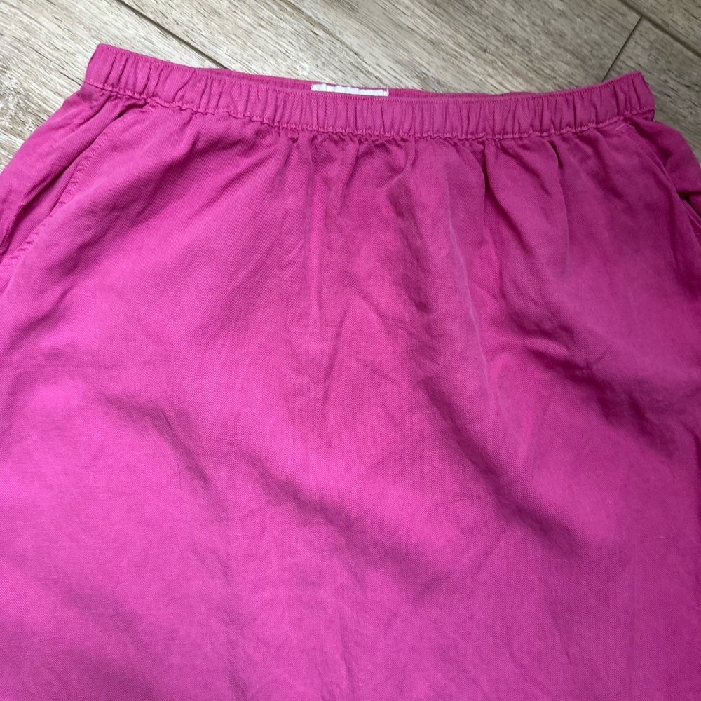 Calypso St. Barth Linen Blend Maci Skirt Ruffle Pink Small - Picture 3 of 7